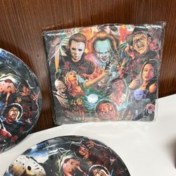 Horror Movie Themed Party Plates and napkins Set