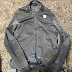 Sportful Grey Monochrome Thermal Long Sleeve Jersey Size XL EUC