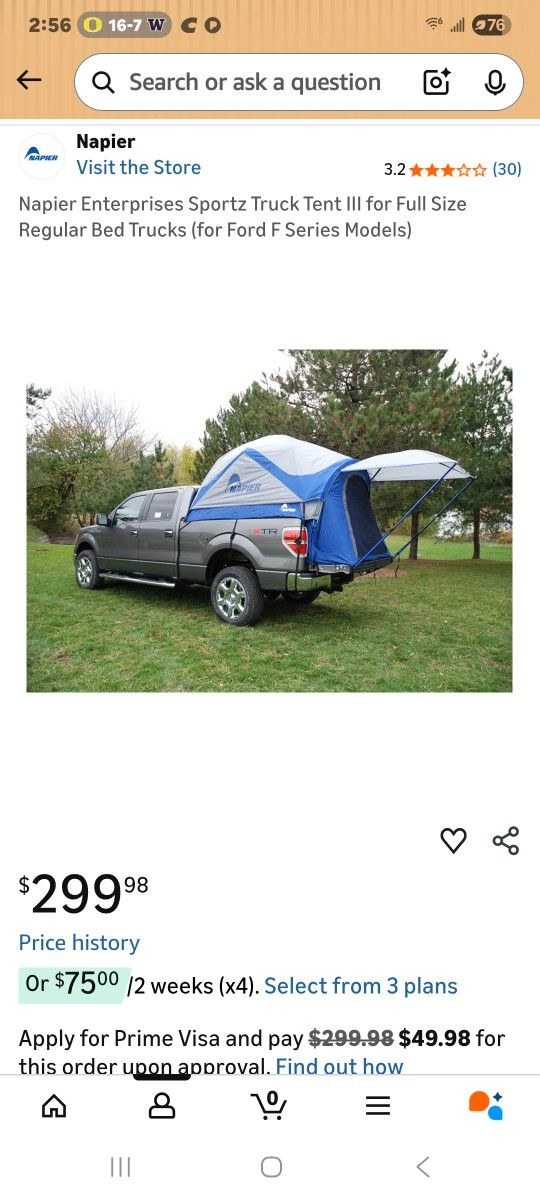 Napier Enterprises Sportz Truck Tent