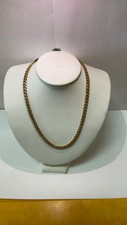 14k Cuban Chain Imbedded With Small Stones