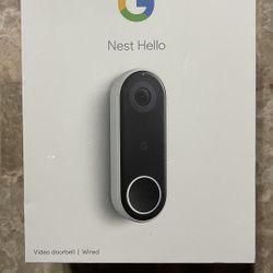 Google Nest Hello Wired Video Doorbell  Black NC5100US - New Sealed