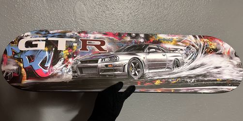 Nissan GT-R Skateboard Wall Room Decoration