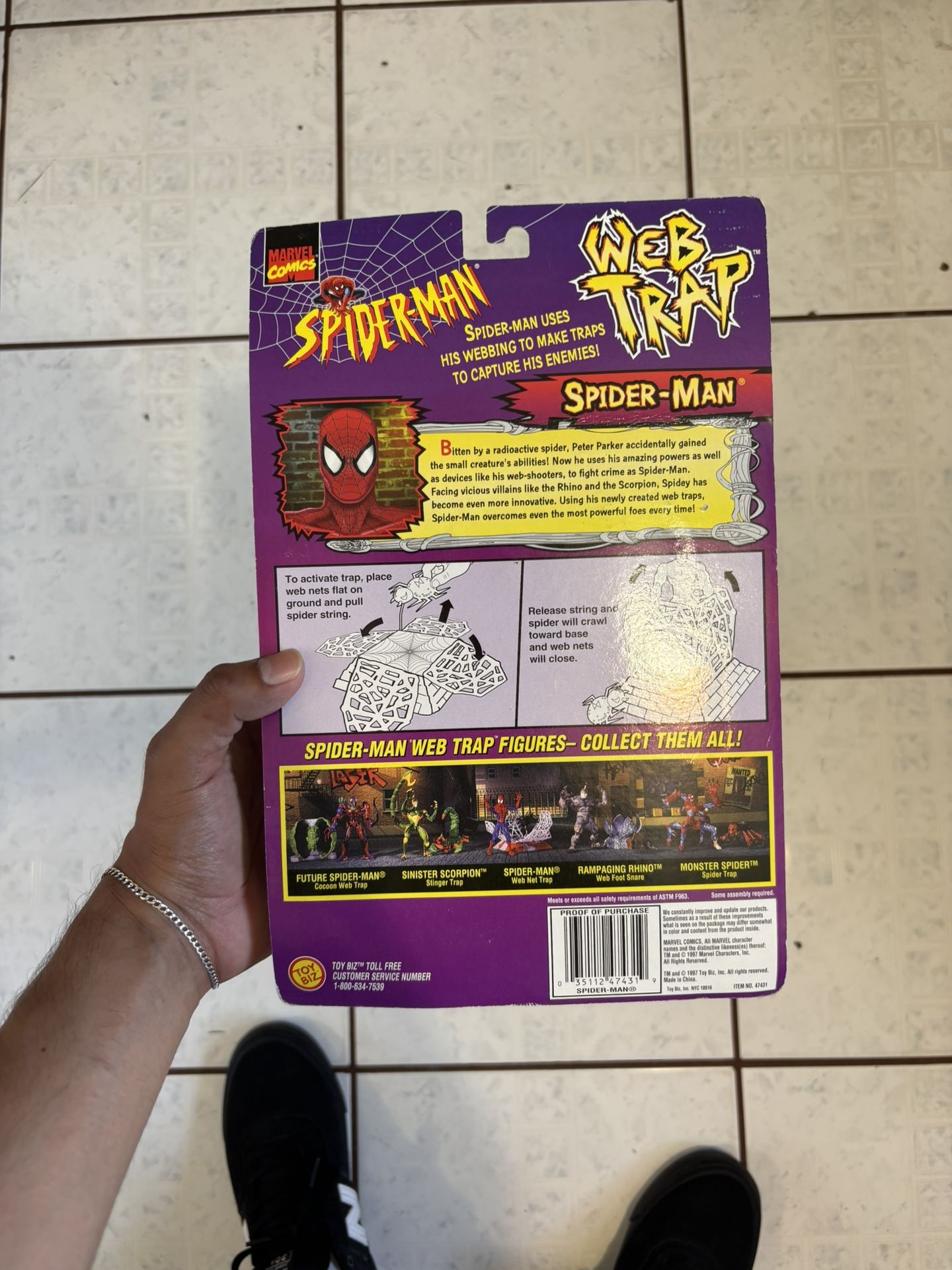 Spiderman Web Trap Toy Biz Action Figure Toys