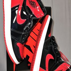 Air Jordan 1 High Patent Bred Size 9 Brand New