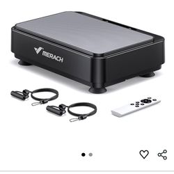 MERACH Vibration Plate Exercise Machine, Vibrating Platform for Lymphatic Drainage Weight Loss Muscle Activation, Full Body Home Exercise Equipment wi