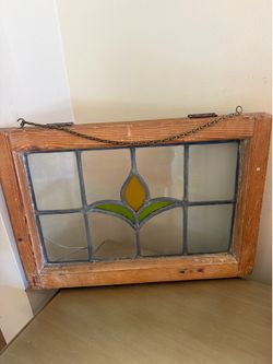 Antique Glass Window Pane - 20”x14”