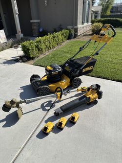 Dewalt Mower, Blower And Weed eater Bundle 
