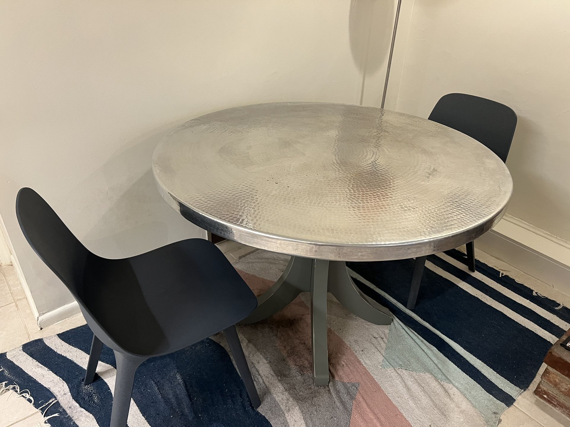 Round Dining Table And Two Chairs