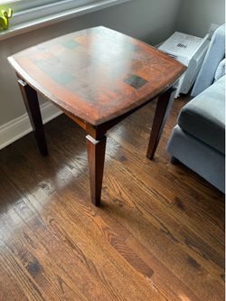 End tables, coffee table, corner lamp