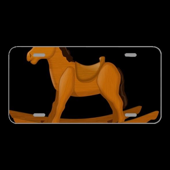 License Plate Novelty Car Front Rocking Horse Child'S Toy Horse