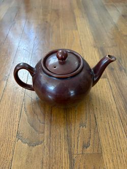 Brown Ceramic Teapot with Lid