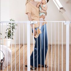 COMOMY 36" Extra Tall Baby Gate for Stairs Doorways, Fits Openings 29.5" to 48.8" Wide, Auto Close Extra Wide Dog Gate for House, Pressure Mounted Eas