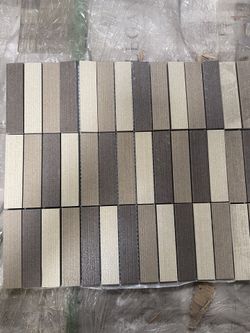 1x4 Porcelain mosaic Multi Color 