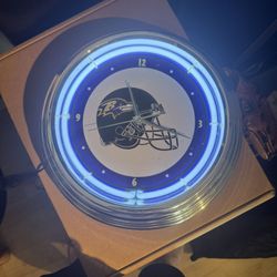 Ravens Neon Clock