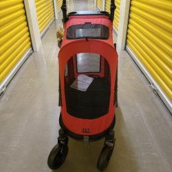 New Pet Gear Excursion No-Zip Pet Stroller for Cats Dogs 150 Pounds Zipperless Entry Red