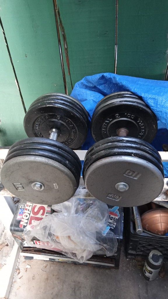 A Pair Of 85lb Dumbbells..170lbs Of Weights Total.