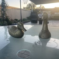 Vintage Brass Duck Figurines