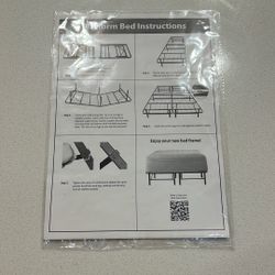 Twin Bed, Foldable Frame And Mattress