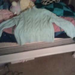 Mint Blue-ish Sweater Turtleneck 