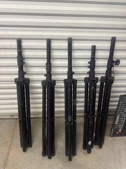 Lot of 5 Black Speaker Stands
