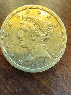 1886-  S   Five Dollar gold coin