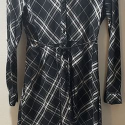 Black And White Plaid Dress