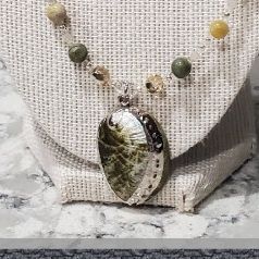 Sterling Silver Dipped Sea Shell 🐚 Beaded Necklace Handmade 
