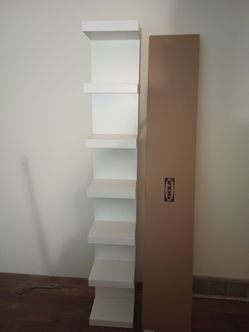 Wall shelf unit, white, 11 3/4x74 3/4