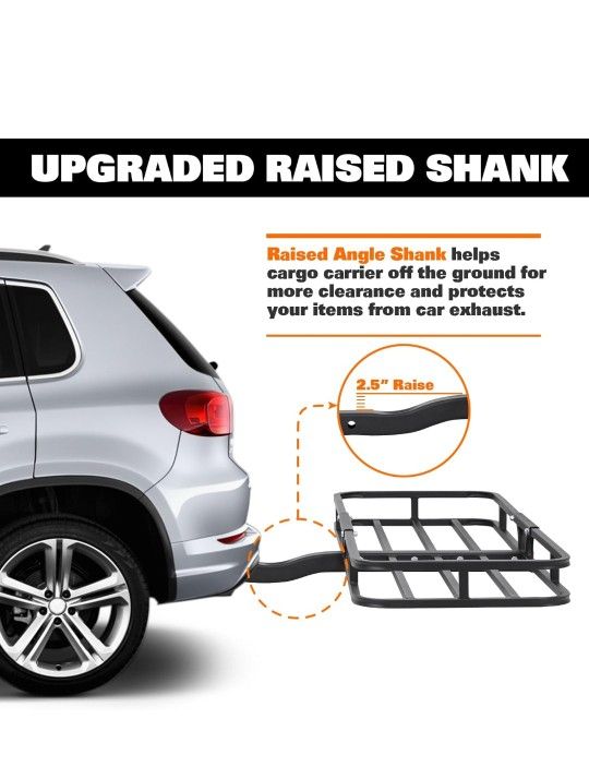 Hitch Cargo Carrier for SUV, Truck - 53x19 Inches, 500LB Capacity