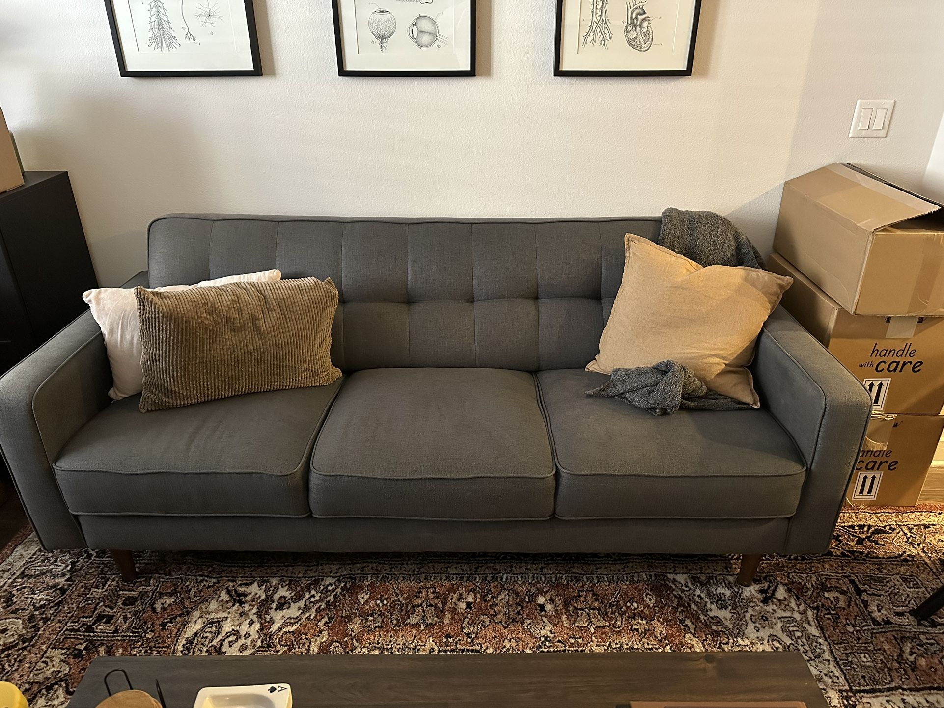 Couch - Living Spaces 3 Cushion