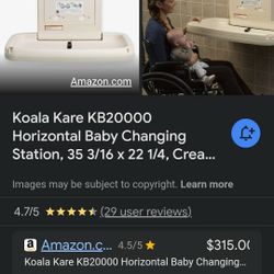 Used Koala  Kare Wall Mounted Baby Changing Table