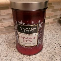Brand New Tuscany Cinnamon Snow Limited Edition Candle