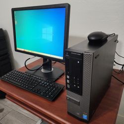 Optiplex 3020 Desktop SFF 
Intel core I5 4590 3.3GHZ 
8GB RAM 
600GB HDD 
Win 10 Pro. Microsoft office installed.  Wi-Fi conection. Nothing wrong.  Mo