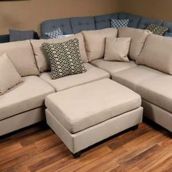 Brand New L Shape Sectional Sofa Couch With Ottoman 