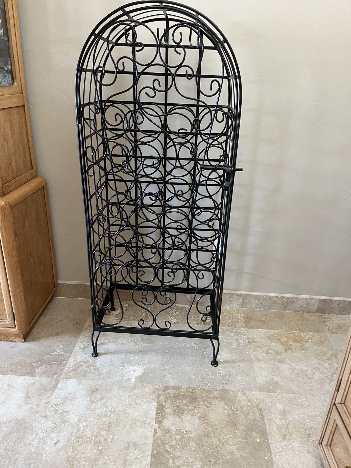 24 bottle wine wrought iron wine holder