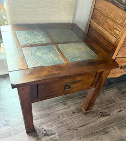 Slate Top End Table