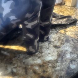 Army Knee Boots /open Toe 