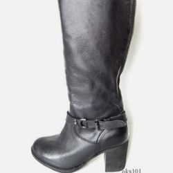 Leather Knee High Zip Boots By Steve Madden