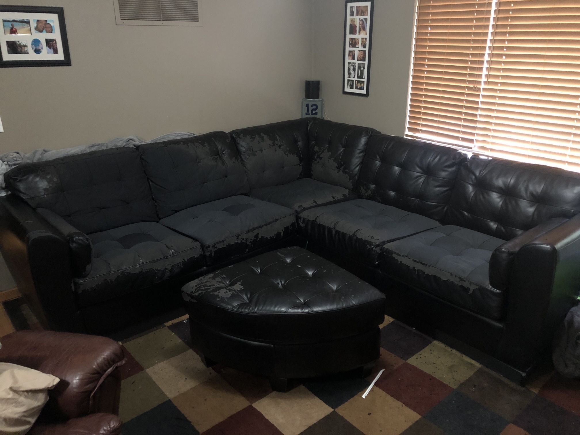 Sectional Sofa And Ottoman - FREE