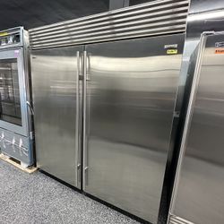 + SubZero Stainless Steel 72” Wide Built In Fridge & Freezer Column Set +