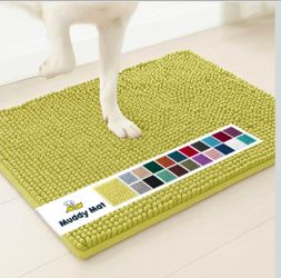 Muddy Mat 48” x 72” Super Absorbent Chenille Door Mat – Yellow