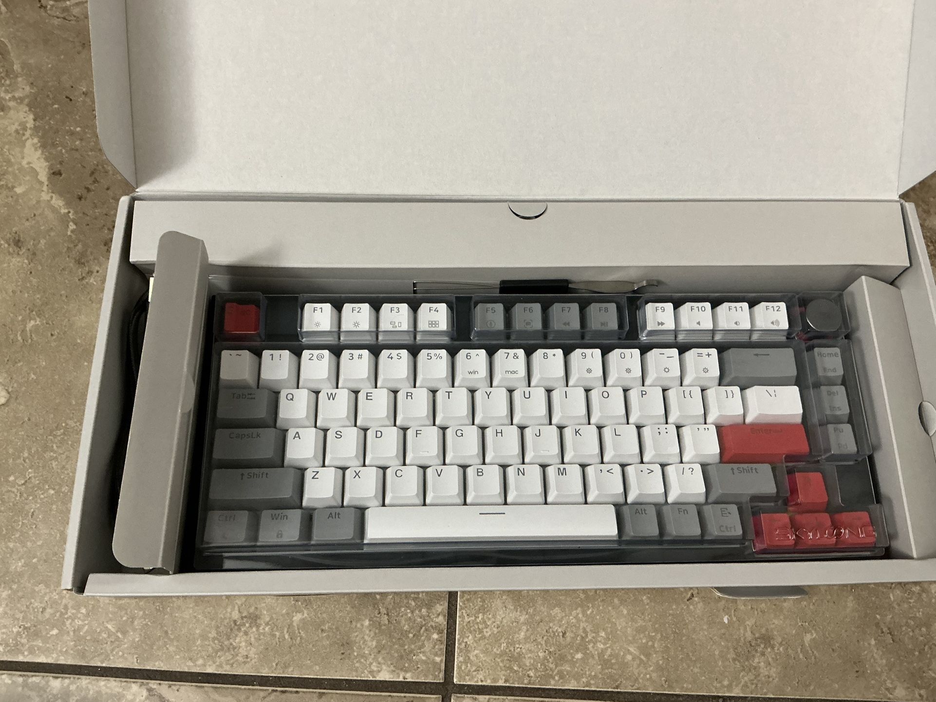 SKYLOONG GK75 TKL Mechanical Gaming Keyboard RGB Hot Swappable Optical Switches USB-C Wired Knob