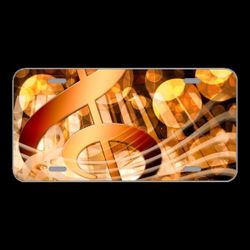 License Plate Novelty Car Front Music Piano Treble Clef Clef