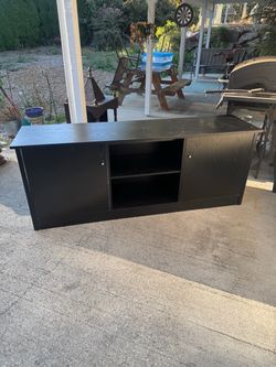 Black TV stand