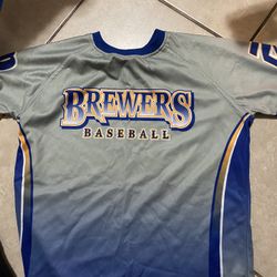 Brewers Sublimation Baseball Jersey Youth M 