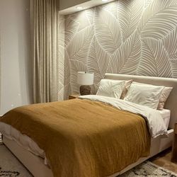 High End Bed + Mattress + Media Console 