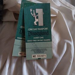 Vintage disneyland tickets