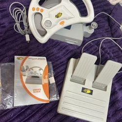 MadCatz Dream Wheel Sega Dreamcast w/ Racing Shifter & Race Pedal