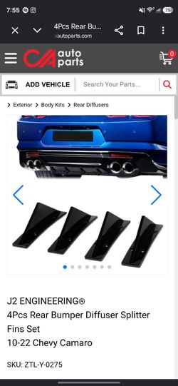 Chevy Camaro Rear Bumper Diffuser