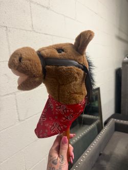 Plush Hobby Horse Stick Toy
